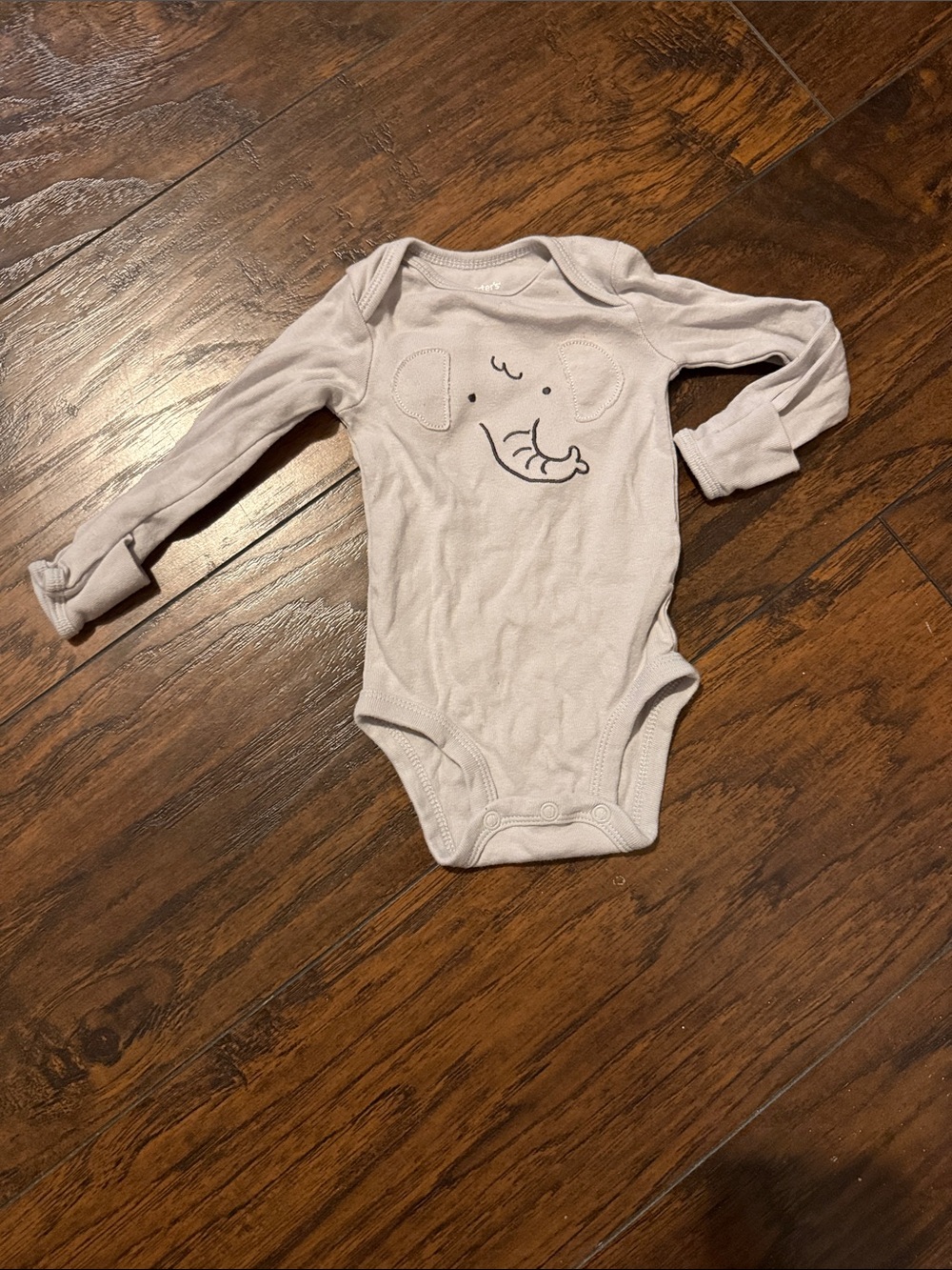 Elephant gray One Piece long sleeve onesie